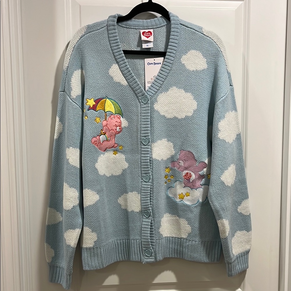 Care Bears Sky Blue Cardigan with Cloud Design
